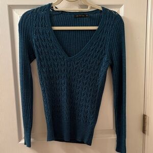 The Limited Deep Blue V-Neck Sweater